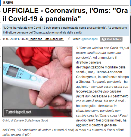 è pandemia